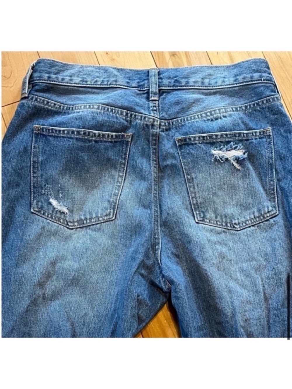 Free People We The Free Blossom High Rise distressed button fly jeans size 29 - Picture 9 of 10